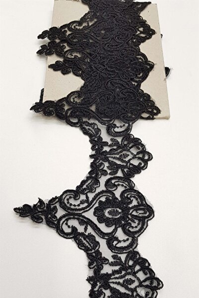 Limelia Dantela neagră franceză cu margine guipure