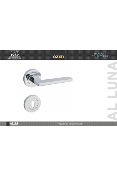 Özen Kapı Kolu Al28 Luna Krom Yuv. Rozetli Oda