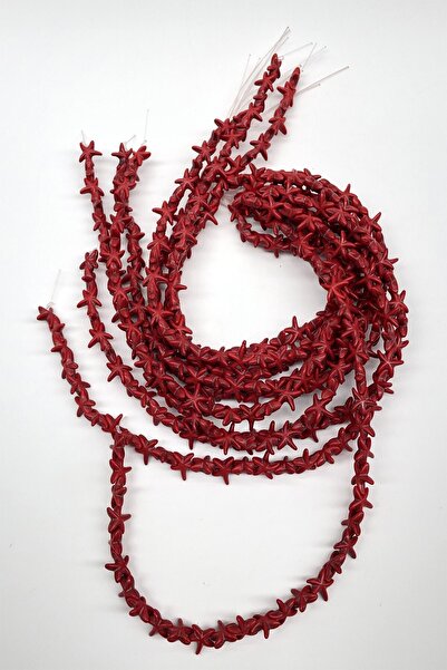 Limelia Mărgele de piatră stea roșie de coral