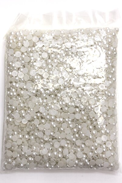 Limelia Mărgele de perle din jumătate de plastic alb 8 mm