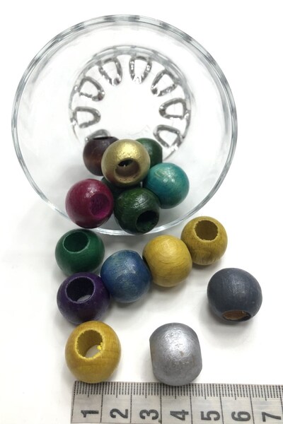 Bontex Μικτές Χρωματιστές Μεγάλες Ξύλινες Χάντρες 1 Συσκευασία 25 γραμμάρια –...