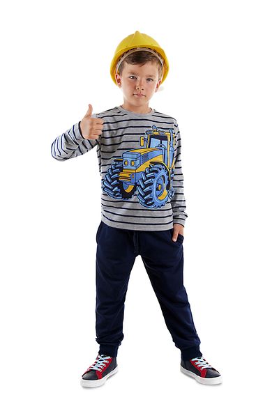 MSHB&G Σετ φούτερ μπλουζάκι Tractor Boy