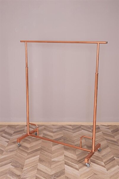 Modern Raf Yuvarlak Borudan Yandan Çıkıntılı Bakır Kaplama Askılık