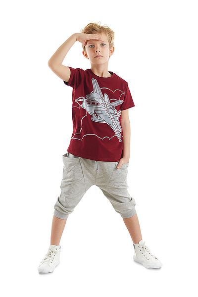 MSHB&G Set mit T-Shirt und Capri-Shorts für Flugzeugjungen