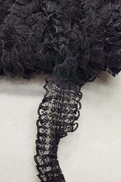 Limelia Μαύρο Δαντελένιο Βολάν Διπλής Όψης 4 cm