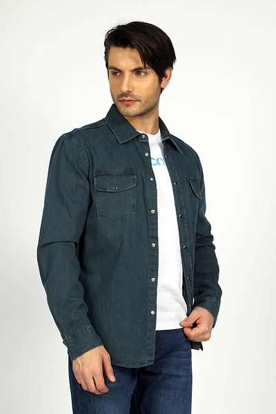Lee Cooper Мъжка дънкова риза Walker 2, 100% памучен цвят