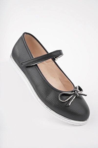 Genel Markalar Termo Taban Bıyık Fiyonk Siyah Star Kız Çocuk Ayakkabı