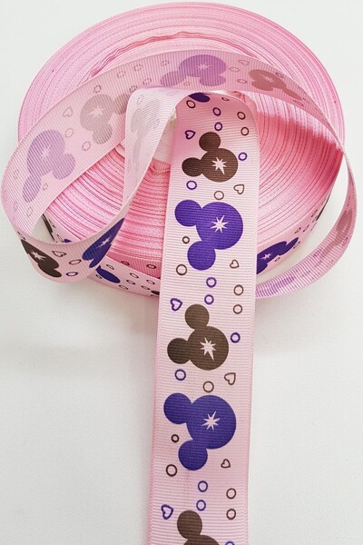 Limelia Panglică Grosgrain Roz Hello Kıtty 3 Cm