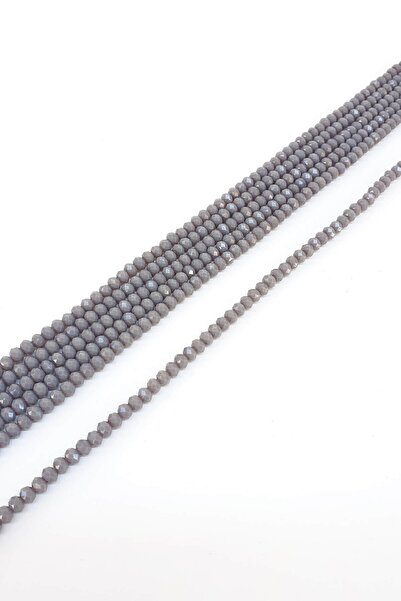 Limelia Матови тъмносиви кристални мъниста 6 мм