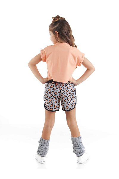 MSHB&G Leopard Girl's Crop top rövidnadrág szett