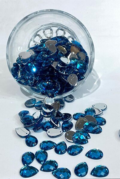 Limelia 12 gr margele din piatra din plastic albastru indigo - picurare verti...