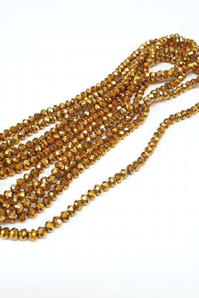 Limelia Χρυσό Χρώμα Επιμεταλλωμένες Κρυστάλλινες Χάντρες 6 Χλστ