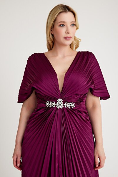 MAXXE 5838SSAT COBE SATEN ABİYE ELBİSE