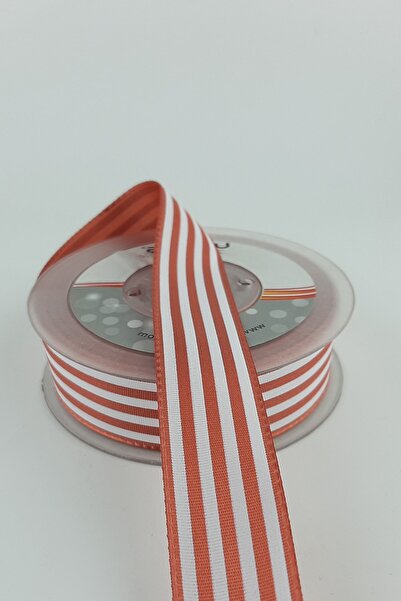 Limelia Panglică din tafta cu dungi roșii 20 m