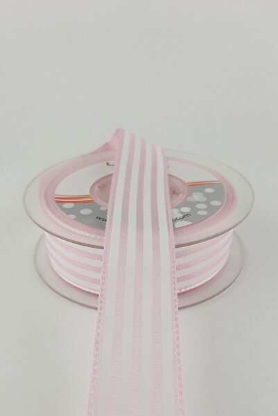 Limelia Panglică Tafta Roz Dungi 20 m