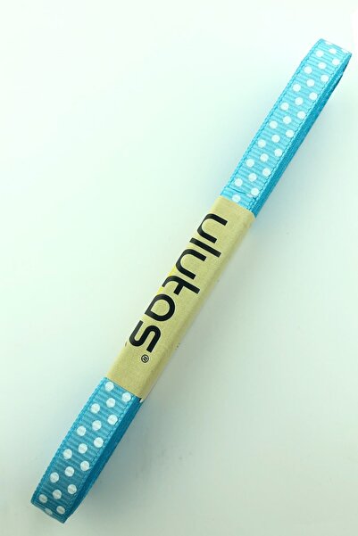 Limelia Panglică cu buline turcoaz 1 cm