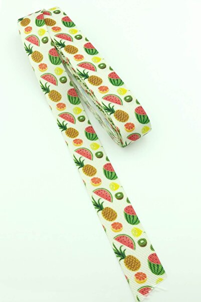 Limelia Pădure de pepene verde ananas Fructe cu imprimeu Panglică Grosgrain 1...