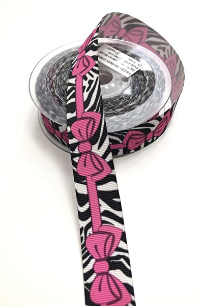 Limelia Panglică cu model de fundă roz 2,5 cm