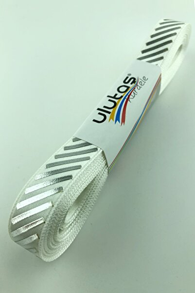 Limelia Panglică satinată Silver Cross Leaf cu imprimeu 1,5 cm