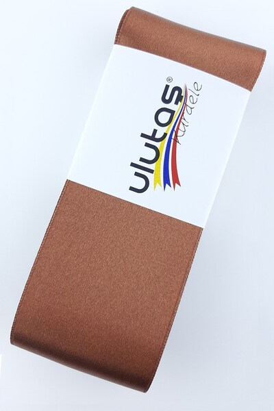 Limelia Panglică din satin maro 6 cm 10 Mt