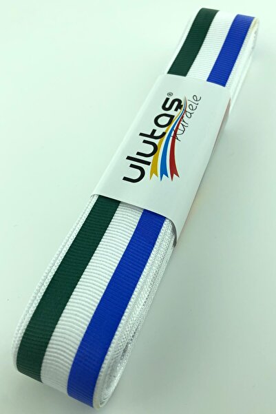 Limelia Panglică Grosgrain Green Blue Line cu imprimeu 10 m
