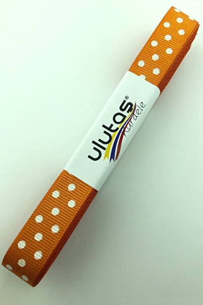 Limelia Panglică cu buline portocaliu închis 1,5 cm