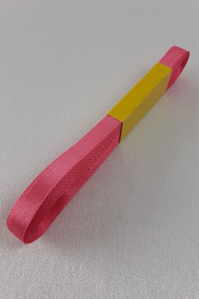 Limelia Panglică din satin cu flori de rodie cu lățime de 1 cm