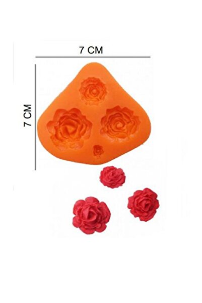 Pastaland ŞEKER HAMUR KALIBI SİLİKON GÜLLER 7*7 CM