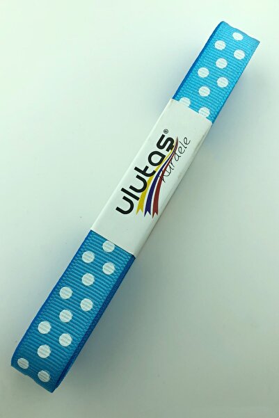 Limelia Panglică cu buline turcoaz 1,5 cm