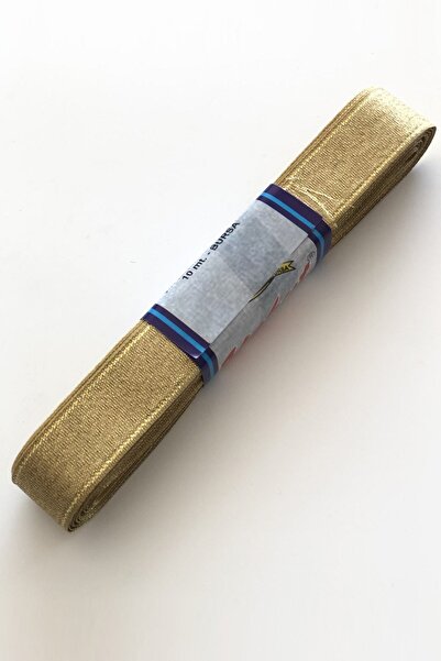 Limelia Panglică din satin galben argintiu 2 cm