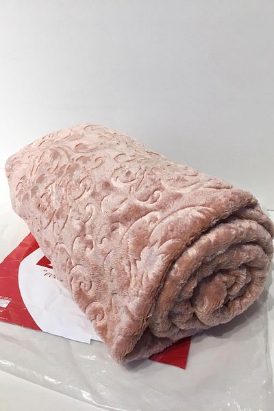 Padişah Light Pink Brand Patterned Double Blanket