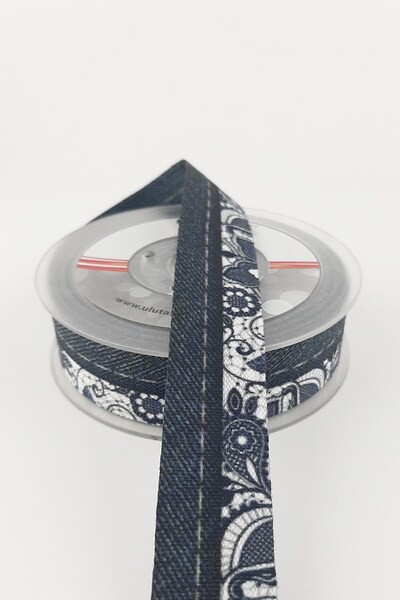 Limelia Panglică Denim Negru Alb 10 m