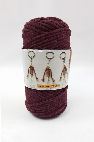 Limelia Burgundy Slim Büklüm Makrome