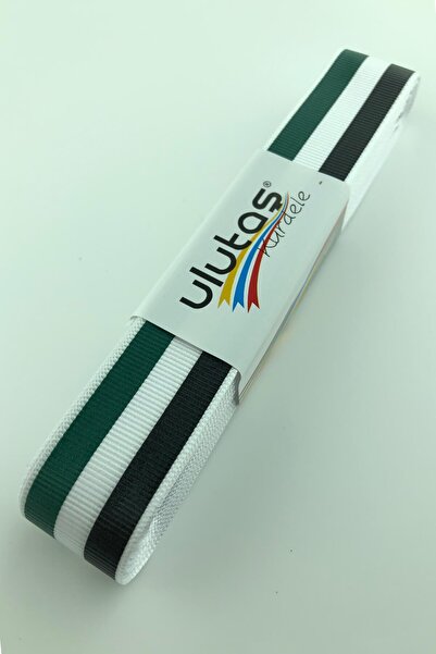 Limelia Черно-зелена лента с принт на райета, 10 метра