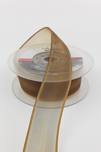 Limelia Panglică șifon drept maro deschis 2,5 cm 20 m