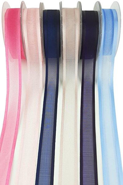 Limelia Panglică din satin organza de 20 m și 2,5 cm lățime