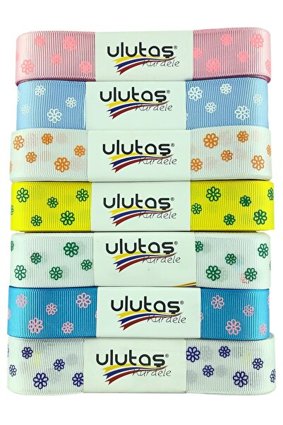 Limelia Panglică Grosgrain Imprimată Daisy 2,5 Cm