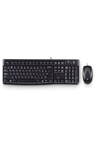 logitech MK120 USB Kablolu Tam Boyutlu Türkçe Klavye Mouse Seti, Siyah 920-002560
