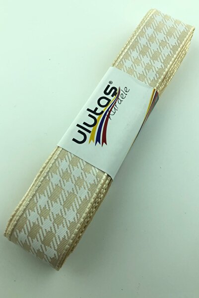 Limelia Panglică de tafta imprimată cu folie bej