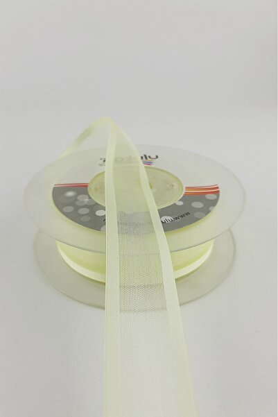 Limelia Κίτρινη Φαρδιά Οργάντζα Σατέν Κορδέλα 20 m