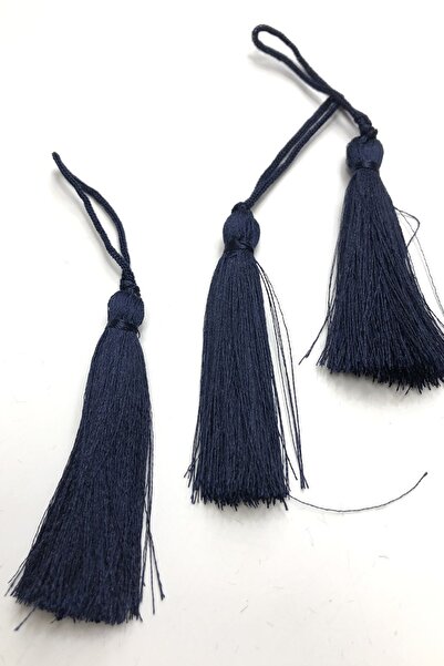 Limelia Panglică cu ciucuri albastru închis 10 bucăți 7 cm