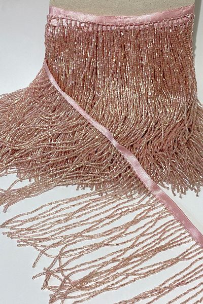 Limelia Powder Beaded 15 Cm Fringe Tassel Ribbon