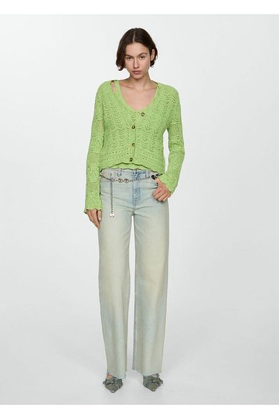 MANGO Woman Cardigan cu detaliu gaură