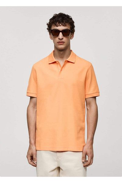 MANGO Man Polo ze 100% bawełny Pique