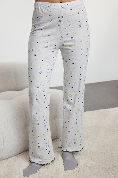 Trendyol Collection Galaxy mintás sötétkék baba pizsama szett - fátyollal és overlock részletekkel THMAW25PT00205