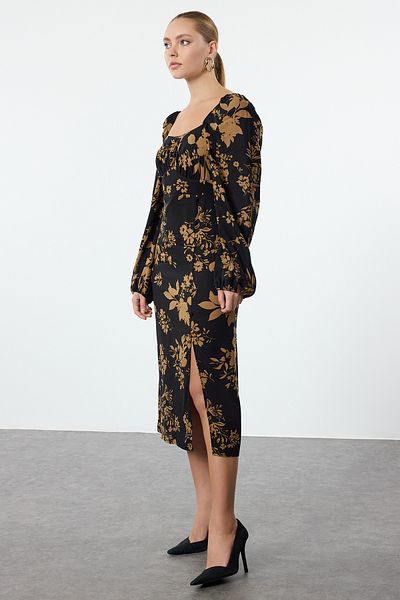 Trendyol Collection Színes virágmintás midi ruha - TWOAW24EL00865