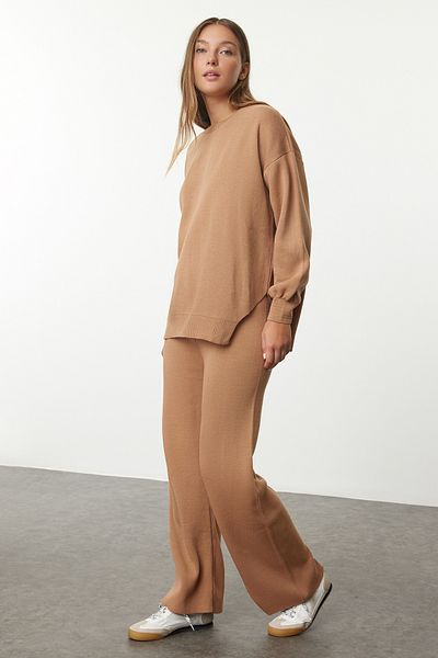 Trendyol Collection Balloon Sleeve Wide Fit teve kötöttáru szett - Twoaw24au00067
