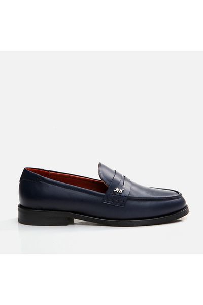 Hotiç Γυναικείο Loafer από γνήσιο δέρμα Navy Blue