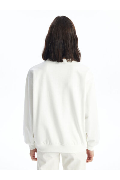 LC Waikiki Lcw Women's Sweatshirt - Crew Neck and Printed Design