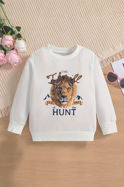 ŞAPKAKİDS Детски суитшърт King Lion Premium Oversize - 12713